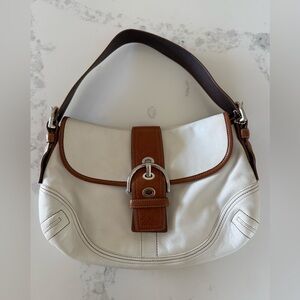 Coach Soho, leather buckle front shoulder bag vintage